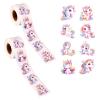 1000pcs Unicorn Stickers Roll, Cartoon Self-Adhesive Unicorn Decals for Water Bottles, 8 Designs DIY Craft Labels Scrapbook Supplies for Office Party Reward Laptop Luggage Envelope Seals view 1