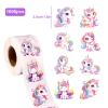 1000pcs Unicorn Stickers Roll, Cartoon Self-Adhesive Unicorn Decals for Water Bottles, 8 Designs DIY Craft Labels Scrapbook Supplies for Office Party Reward Laptop Luggage Envelope Seals view 2