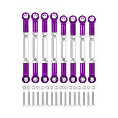 C14 C24 MN D90 MN99S Metal Chassis Link Rod Pull Rod Tie Rod Linkage RC Car Upgrades Parts Accessories(Purple)