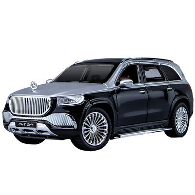 1/24 Scale Benz GLS600 SUV Toy Car, Zinc Alloy Diecast Car Model with Sound Light and Pull Back Function, Collectible Children's Toy Vehicles for Boys Adults Gift