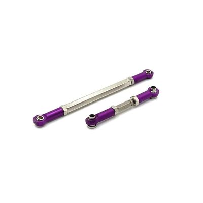MN78 MN82 MN168 Metal Steering Rod Link Rod Tie Rod 1/12 RC Car Upgrades Parts Accessories(Purple)