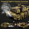 Supdex 1/24 RC Tank -2.4Ghz Remote Control Army Tank with 360Rotating Turret, Auto Demo, Sound & Smoke & Light, Military Vehicles Model Gift for Boys 6-8 view 2