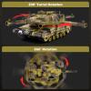 Supdex 1/24 RC Tank -2.4Ghz Remote Control Army Tank with 360Rotating Turret, Auto Demo, Sound & Smoke & Light, Military Vehicles Model Gift for Boys 6-8 view 3