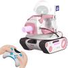 ENERGIZE LAB Panxer - RC Battle Tank Compatible with Eilik Robots Blue/Pink/DQ/Sliver, Crawler Car Toys with LED Lights and 2.4Ghz Remote Control, Single and Multi-Player Party Play Mode (Pink) view 1