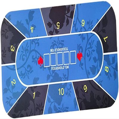 J3DFGFLR Portable Poker Table Top Poker Tablecloth Rubber Poker Table Pad Anti-Slip Poker Tabletop Layouts Mat Fun Game Night Supplies - Cool Casino Gift for Kid