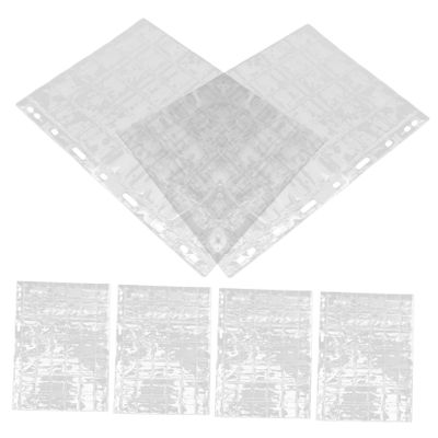 VILLFUL 6sheets Transparent Storage Album Pages Organizer for Stamp Collectors for Collecting Enthusiasts