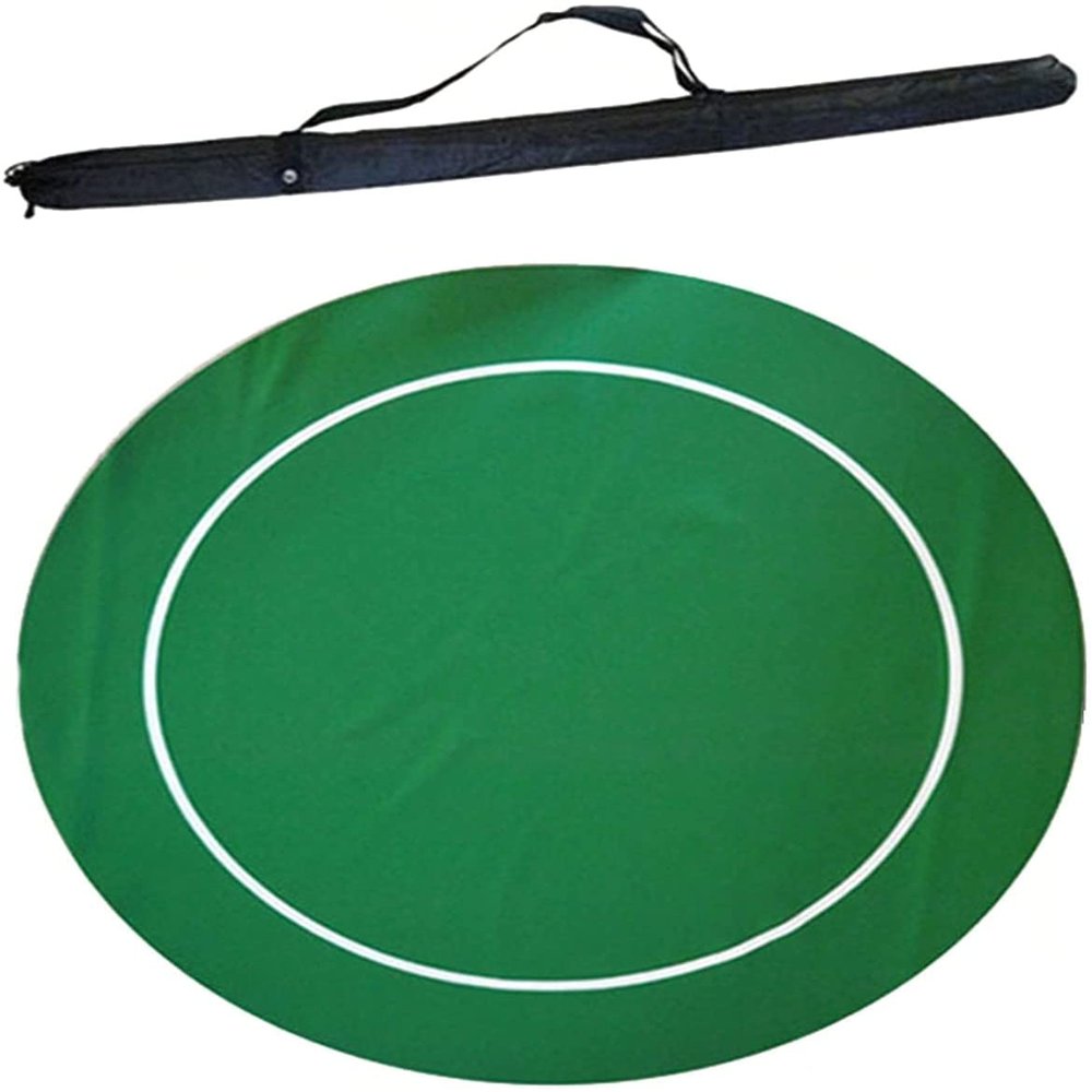 Portable Poker Table Top Poker Table Layout Portable Rubber Poker Mat Professional Poker Mat Non-Slip and Folding Poker Card Tabletop Layout Fun Game Night Supplies - Cool Casino Gift for Kid (A )