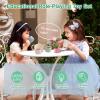 Smartwo Silicone Tea Set for Toddlers Aged 0+ Months,Real or Play Tea Party Set for Kids,Non-Toxic Baby Kitchen Toys,Cute Morandi Children Gift Suitable for Little Girl Boy(with Washable Cloth Napkin) view 2