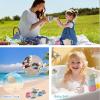 Smartwo Silicone Tea Set for Toddlers Aged 0+ Months,Real or Play Tea Party Set for Kids,Non-Toxic Baby Kitchen Toys,Cute Morandi Children Gift Suitable for Little Girl Boy(with Washable Cloth Napkin) view 4