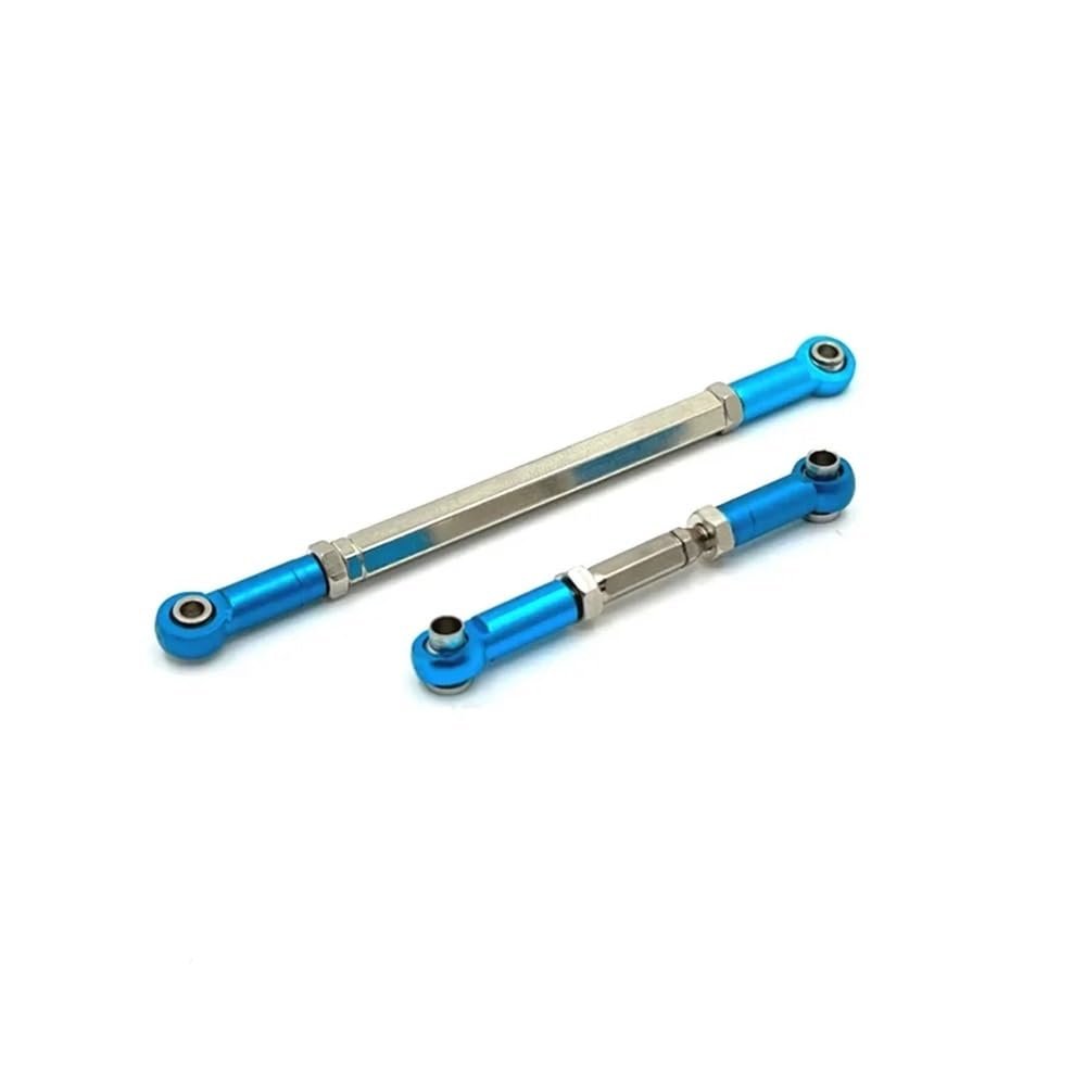 MN78 MN82 MN168 Metal Steering Rod Link Rod Tie Rod 1/12 RC Car Upgrades Parts Accessories(Blue)