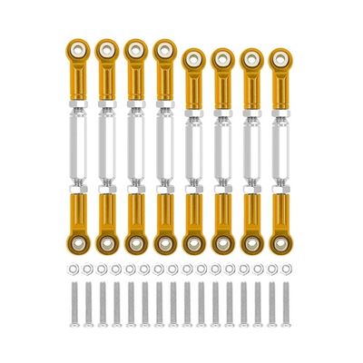 C14 C24 MN D90 MN99S Metal Chassis Link Rod Pull Rod Tie Rod Linkage RC Car Upgrades Parts Accessories(Yellow)