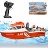 Actualia 1:32 Scale RC Rescue Boat, 2.4G Remote Control Electric Watercraft, 8KM/H High-Speed Simulation Waterproof Racing Boats Model Adults Gift for Pools & Lakes view 1