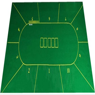 J3DFGFLR Portable Poker Table Top Poker Table Cloth Layouts Tablecloth Felt 10 Players Poker Mat 18090Cm Poker Pad Fun Game Night Supplies - Cool Casino Gift for Kid