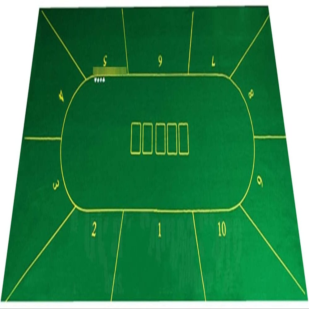 J3DFGFLR Portable Poker Table Top Poker Table Cloth Layouts Tablecloth Felt 10 Players Poker Mat 18090Cm Poker Pad Fun Game Night Supplies - Cool Casino Gift for Kid