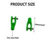 5PCS RC Airplane Servo Linkage Rod Clevis Coupler U-Shaped Nylon Clamp with Screws for RC Plane Helicopter DIY Model Aircraft Pushrod Connecting Part (for 2mm Rod Green) view 3