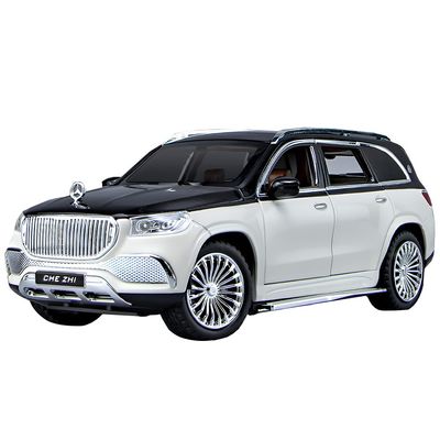 1/24 Scale Benz GLS600 SUV Toy Car, Zinc Alloy Diecast Car Model with Sound Light and Pull Back Function, Collectible Children's Toy Vehicles for Boys Adults Gift