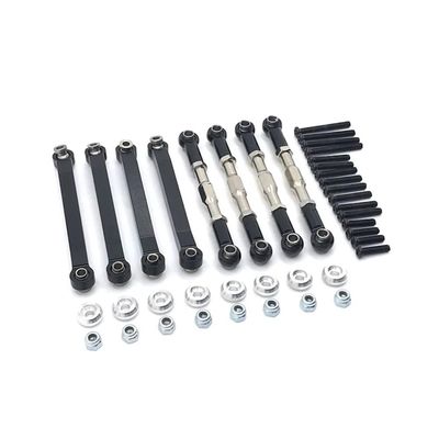 D90 D96 MN98 MN99S MN45 Metal Chassis Link Rod Pull Rod Tie Rod Linkage 1/12 RC Car Upgrades Parts Accessories(Black)
