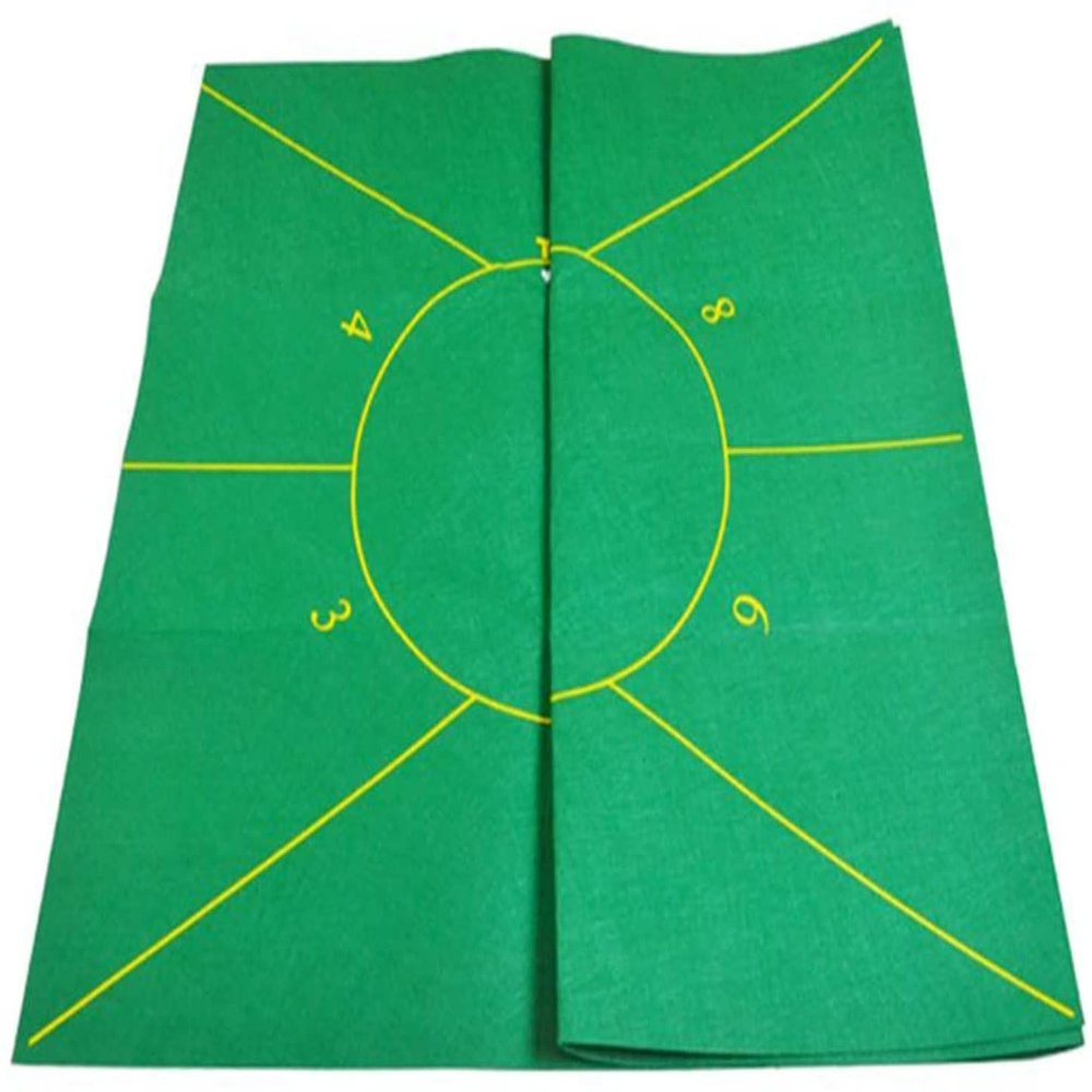 J3DFGFLR Portable Poker Table Top Poker Tablecloth 10 Players Poker Mat Layouts Table Cloth Tabletop Casino Felt Fun Game Night Supplies - Cool Casino Gift for Kid