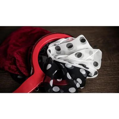 blue-ther Repeat Zipper Change Bag Black and White dots Magic Tricks Silks gimmicks Magician Make Things Appear Props (only Silk)