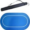 J3DFGFLR Portable Poker Table Top 18090cm Rubber Tablecloth Baccarat Chip Table Mat Poker Gam Mat Blue Table Cloth Poker Tablecloth Fun Game Night Supplies - Cool Casino Gift for Kid view 1