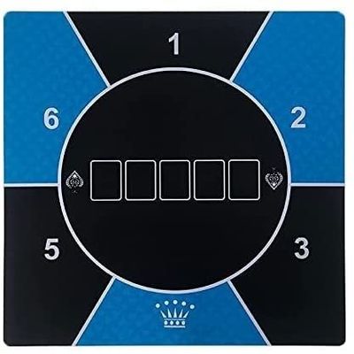J3DFGFLR Portable Poker Table Top Poker Mat Portable Rubber Non-Slip Poker Table for Poker Games Blackjack Casino Poker Pad Fun Game Night Supplies - Cool Casino Gift for Kid (Color : A) (B)