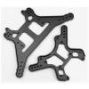 BENMAZ Aluminum Alloy Front & Rear Shock Tower Shock Mounts Upgrade Parts for Arrma 1/8 Kraton Outcast Senton Talion Notorious 6S BLX (Black) view 2