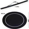 Portable Poker Table Top 138Cm Black Table Cloth Round Rubber Mat Poker Game Table Casino Layout Poker Cloth with Shoulder Bag Poker Game Mat Fun Game Night Supplies - Cool Casino Gift for Kid view 2