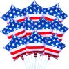 10 Pieces 18 Inches American Flag Star Foil Balloons, Patriotic Red, White, and Blue Mylar Star Shaped Balloons for 4th of July, Independence Day, Memorial Day, and National Holidays Party Decorations view 1