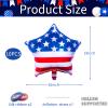 10 Pieces 18 Inches American Flag Star Foil Balloons, Patriotic Red, White, and Blue Mylar Star Shaped Balloons for 4th of July, Independence Day, Memorial Day, and National Holidays Party Decorations view 2