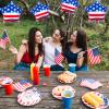 10 Pieces 18 Inches American Flag Star Foil Balloons, Patriotic Red, White, and Blue Mylar Star Shaped Balloons for 4th of July, Independence Day, Memorial Day, and National Holidays Party Decorations view 3