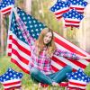 10 Pieces 18 Inches American Flag Star Foil Balloons, Patriotic Red, White, and Blue Mylar Star Shaped Balloons for 4th of July, Independence Day, Memorial Day, and National Holidays Party Decorations view 4