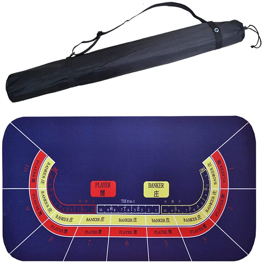 J3DFGFLR Portable Poker Table Top Foldable Poker Card Tabletop Layout Portable Anti-Slip Rubber Board Game Mat Felt Game Table Cover Fun Game Night Supplies - Cool Casino Gift for Kid (Color : C)