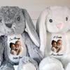 A Cuddle From Heaven - Personalized Memorial Stuffed Bunny, Heartfelt Sympathy Gift for Family, Grandmas Hug Plush Bunny, Comforting Stuffed Animal for Baby (02) view 4
