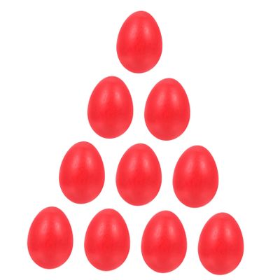 ABOOFAN Easter Egg Decorations 10 Handmade Wooden Eggs Red Easter Egg Dye Kit