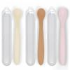 3-Piece Silicone Baby Feeding Spoons with Hygienic Travel Case, First Stage Infant Spoons, Soft-Tip Easy on Gums, Baby Training Spoon,Infant Utensils Feeding Supplies,Dishwasher & Boil-proof view 1