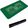 Portable Poker Table Top Poker Pad Portable Rubber Poker Mat Professional Poker Mat Non-Slip and Folding Poker Card Tabletop Layout Fun Game Night Supplies - Cool Casino Gift for Kid ( 120*60*0.2) view 1