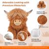 22" & 4.5 lbs Highland Cow Weighted Stuffed Animal, Adjustable Sitting & Laying Plush Toy Pillows with Removable Ceramsite Bag for Companion, Cuddly & Soft Gifts for Adults, Kids, Boys and Girls view 2
