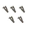 5PCS RC Airplane Servo Linkage Rod Clevis Coupler U-Shaped Nylon Clamp with Screws for RC Plane Helicopter DIY Model Aircraft Pushrod Connecting Part (for 2.5mm Rod Gray) view 1