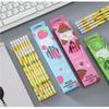 12Pcs/Set Fruit HB Pencil Cute Wooden Drawing Pencil With Rubber Sketch Pen Kids School Office Supplies Gift(Light red) view 4