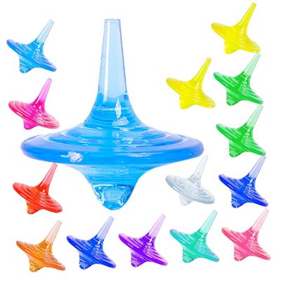 ORFOFE 20pcs Colorful Acrylic Gyro Toys Educational Spinning Tops for Boy Girl Safe Non-Toxic Playthings for Indoor Fun and Learning for Birthday and
