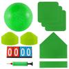 Fancemot Kickball Set with Bases and Ball - 8.5" Kickball, Rubber Throw Down Bases, Sports Traning Cones, 7" Pump and 14" Scoreboard - Perfect for Playground and Backyard Game view 1
