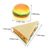 ABOOFAN 2Pcs Simulation Food Model Realistic Fake Hamburger and Sandwich Props for Kitchen Decoration and Photography Artificial Bread Display for Food Styling and Props view 2