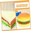 ABOOFAN 2Pcs Simulation Food Model Realistic Fake Hamburger and Sandwich Props for Kitchen Decoration and Photography Artificial Bread Display for Food Styling and Props view 3