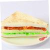 ABOOFAN 2Pcs Simulation Food Model Realistic Fake Hamburger and Sandwich Props for Kitchen Decoration and Photography Artificial Bread Display for Food Styling and Props view 4