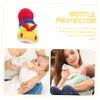 SUPVOX Bottle Cover Cartoon Insulation Sleeve for Warm Soft Fleece Protector for Feeding Bottles Adorable and Functional view 2