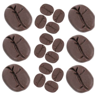BESPORTBLE 50Pcs Lifelike Artificial Coffee Bean Props for Kitchen Photo Display Party Food Presentation Restaurant Decoration Realistic Imitation Coffee Beans Matte Finish