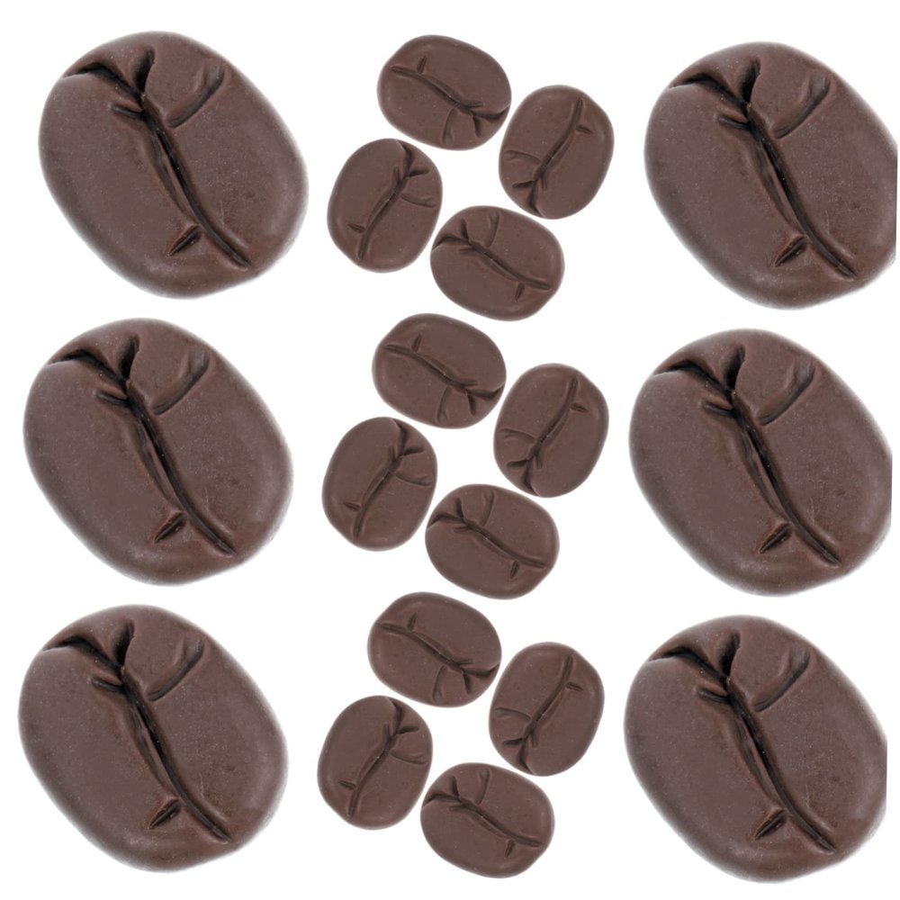 BESPORTBLE 50Pcs Lifelike Artificial Coffee Bean Props for Kitchen Photo Display Party Food Presentation Restaurant Decoration Realistic Imitation Coffee Beans Matte Finish