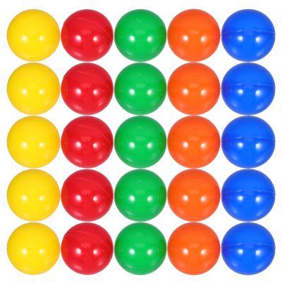 Operitacx 50PCS Colored Openable Raffle Balls 1.57 Inch Small Plastic Lottery Balls Perfect for Parties,Bingo Night,Voting Bingo and Table Activities Lightweight Set