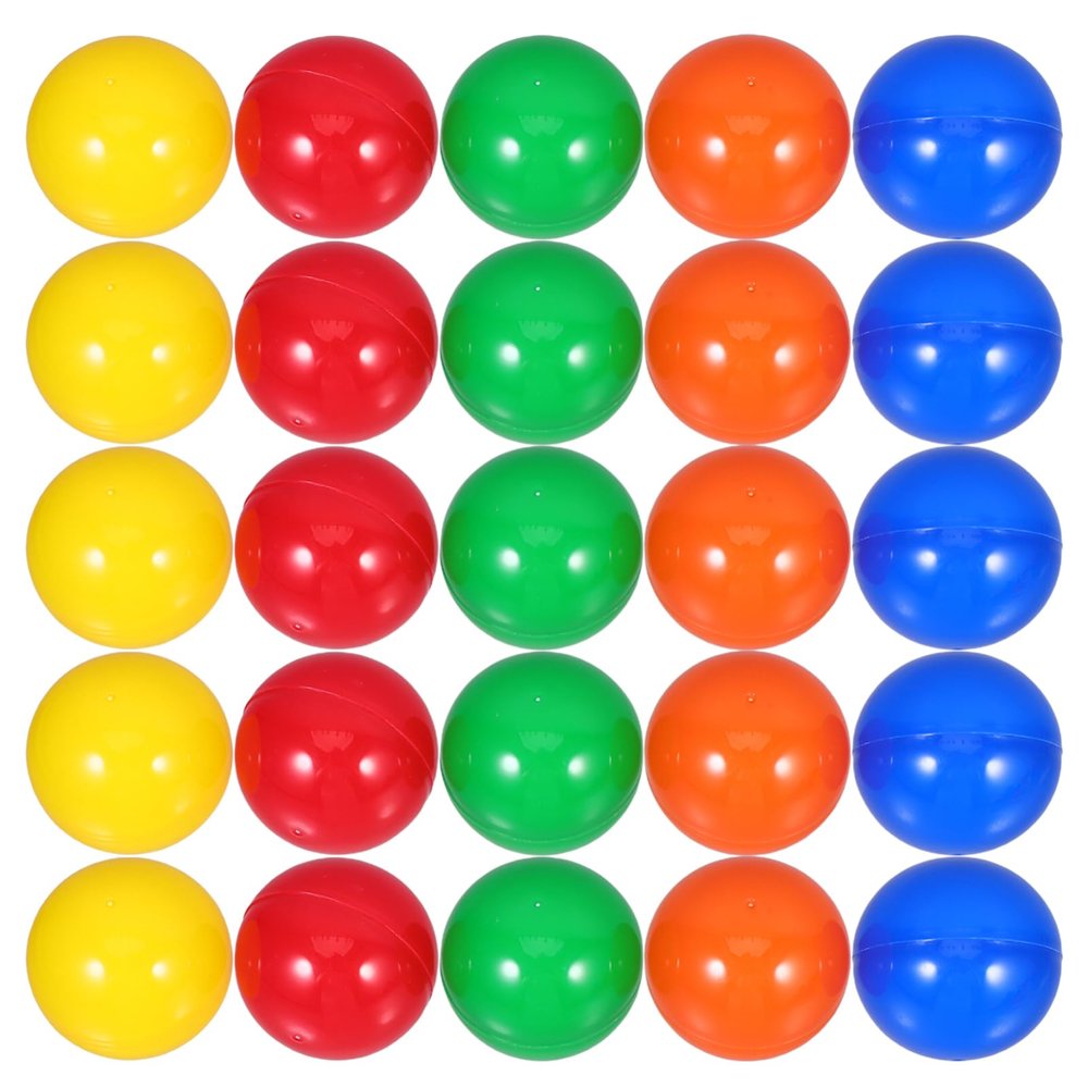 Operitacx 50PCS Colored Openable Raffle Balls 1.57 Inch Small Plastic Lottery Balls Perfect for Parties,Bingo Night,Voting Bingo and Table Activities Lightweight Set