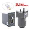 220V/110V 15W AC Gear Motor CW/CCW Single-Phase Gear Motor 0-450 RPM Electric Variable Speed Adjustable Controller Governor(220V 100K(0-12.5RPM)) view 4
